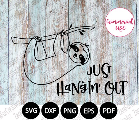 Download Free Just Hangin Out Sloth Svg Sloth Clipart Sloth Png Etsy SVG Cut Files