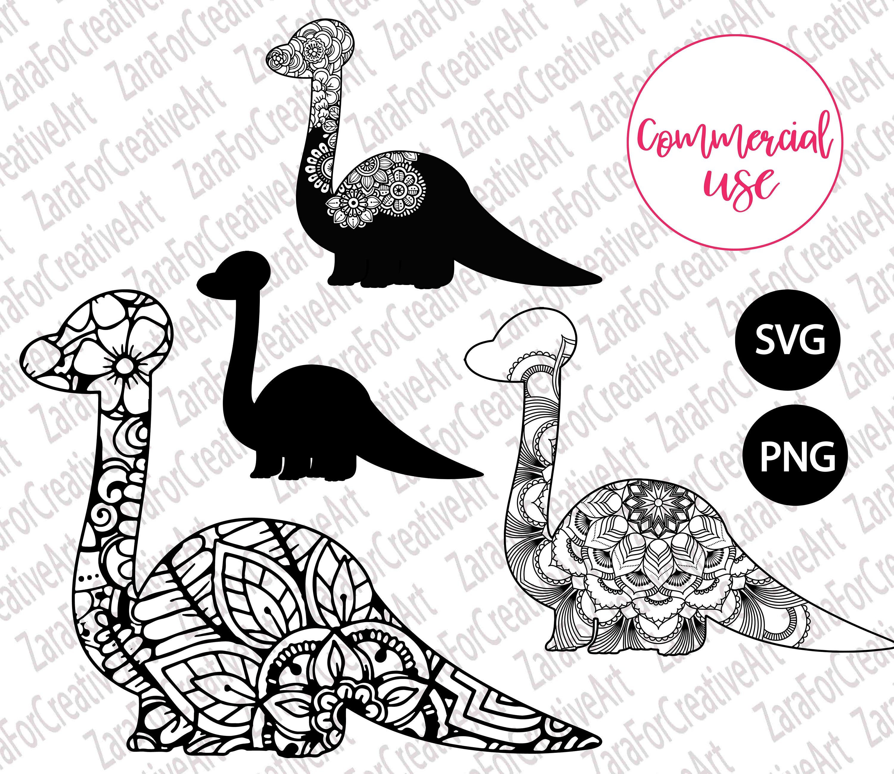 Download Dinosaur mandala svg Brontosaurus dinosaur zentangle svg ...