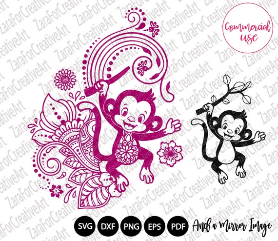 Download Monkey Svg Monkey Mandala Zentangle Svg Mandala Zentangle Etsy