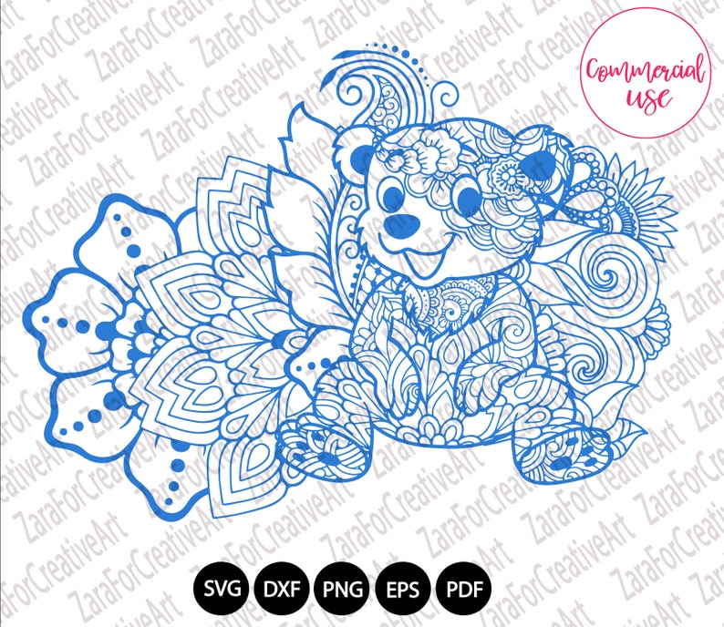 Download 9 style bear Mandala Zentangle SVG bear svg Mandala ...