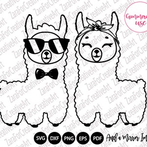 Llama Daddy svg Llama Mama svg Llama Svg Lama Papa Mama Lama Familie Bruder svg cute llama Iron on transfer SVG Datei für Cricut Silhouette