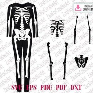 Skeleton svg Skeleton parts kit SVG, Halloween svg, Skeleton Halloween Svg Silhouette Cutting Cut File Clipart Clip Art svg files for cricut