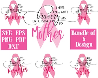 breast cancer svg bundle  breast cancer awareness SVG Pink svg breast cancer digital Pink Ribbon SVG Breast Cancer Ribbon SVG Breast Cancer