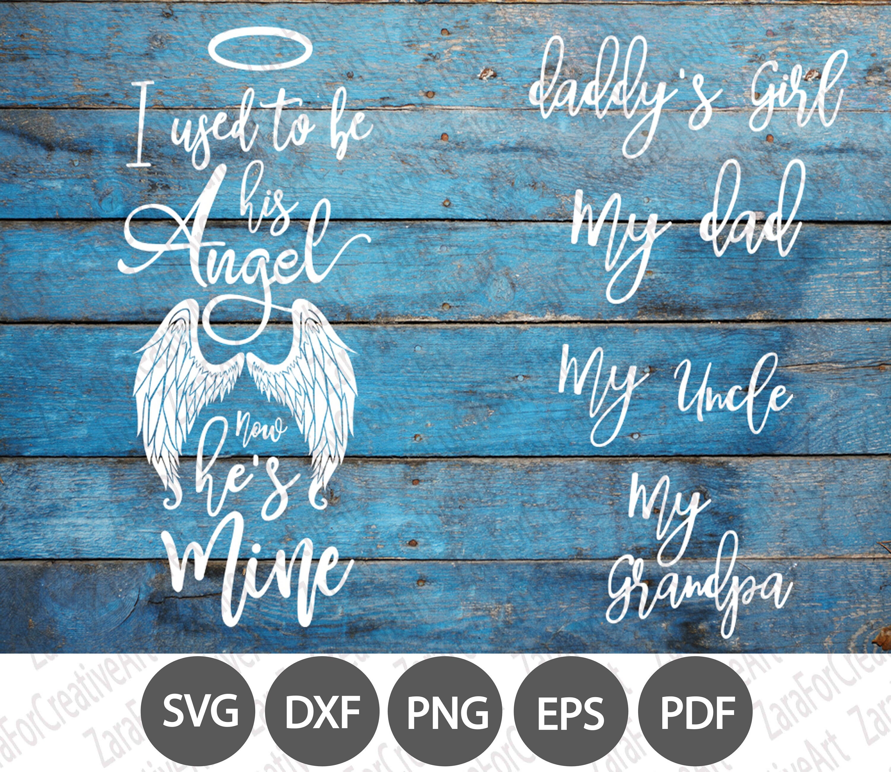 I Used to Be His Angel Now He's Mine Svg Dad Angel Svg Etsy Singapore
