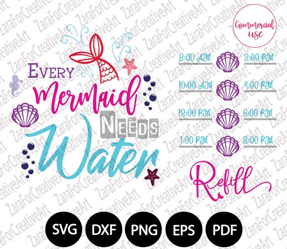 Download Water tracker svg water bottle svg Mermaid svg Mermaid ...