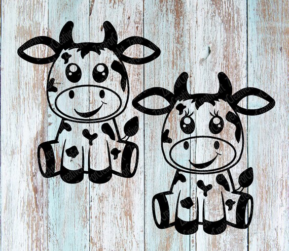 Download Cute Cow Zentangle Svg Dxf Eps Digital Download Baby Cow Svg Etsy