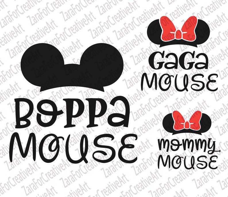 Download Disney Family bundle SVG Mama Mouse family matching ...