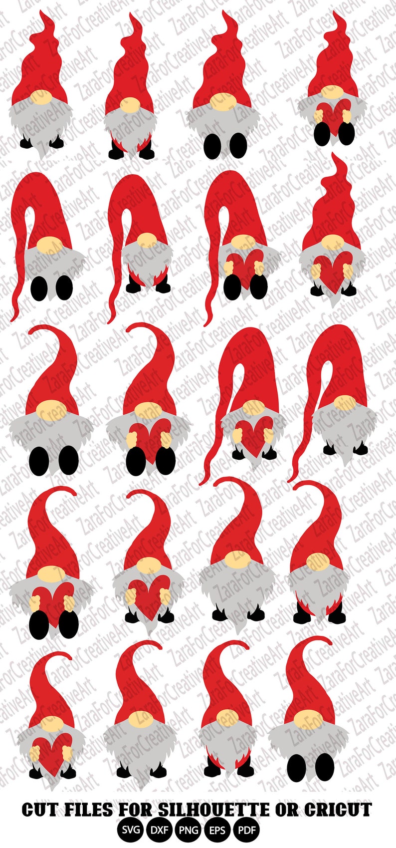 Download 25 Gnome SVG sublimation design Valentine gnome trio Love ...