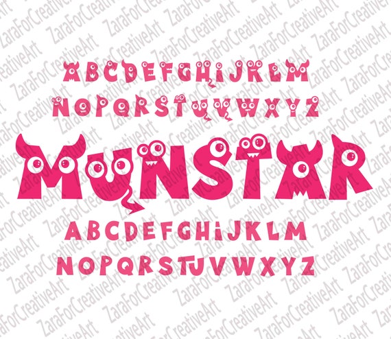 Download Free Font Svg Monsters Svg Monsters Font Alphabet Svg Alphabet Font Etsy SVG Cut Files