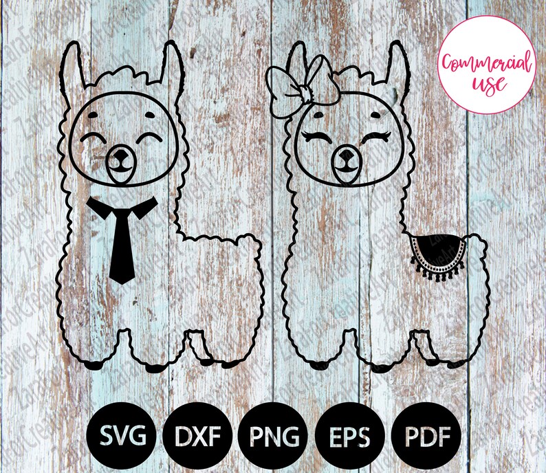 Download Llama Family Bundle svg daddy baby mommy sister brother | Etsy