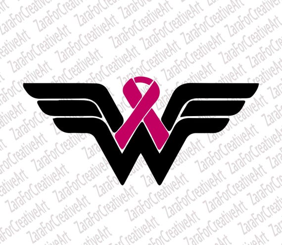 Wonder Woman Logo Svg Cancer Ribbon