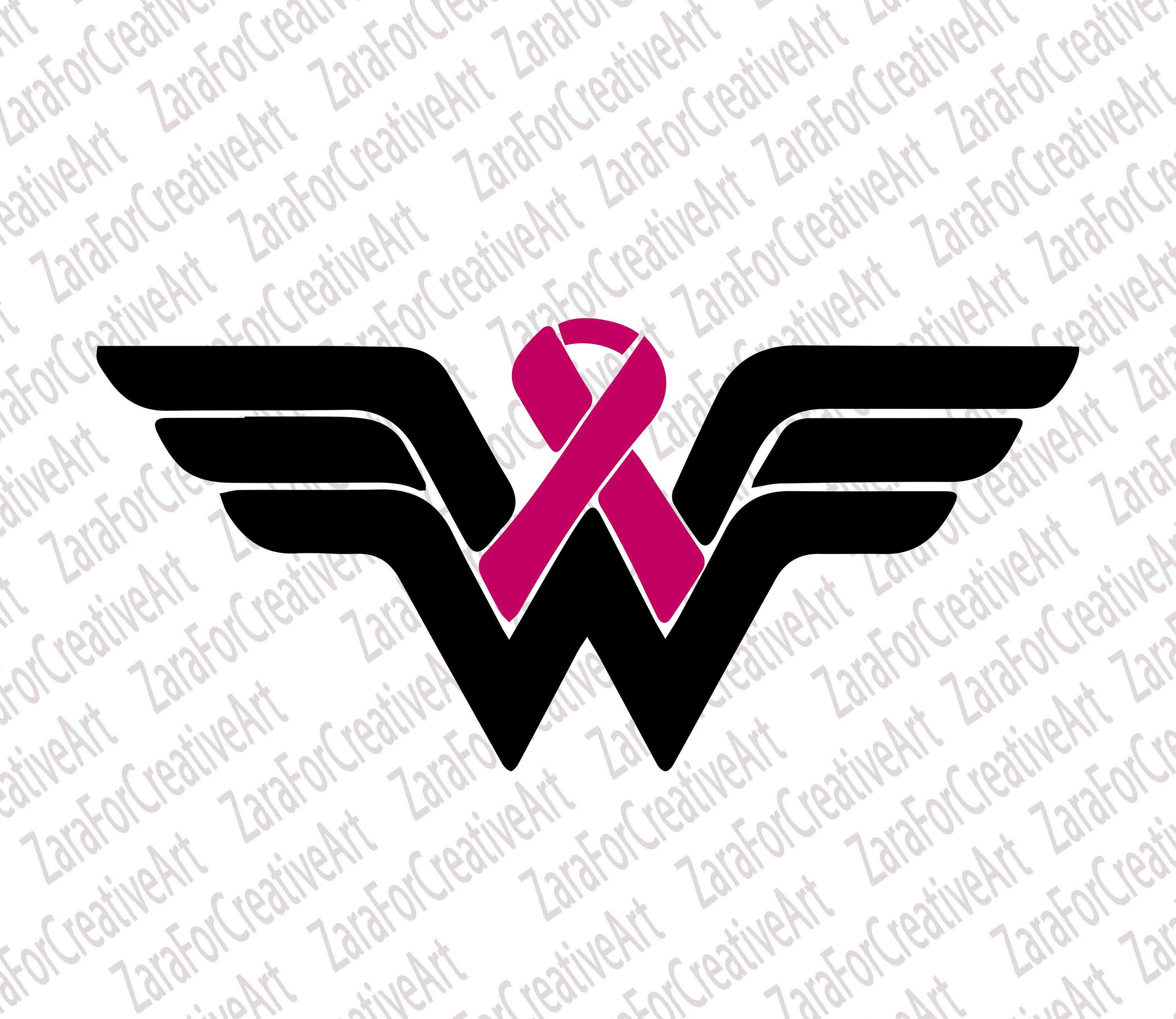 Download Wonder woman breast cancer awareness SVG DXF PNG Cutting ...