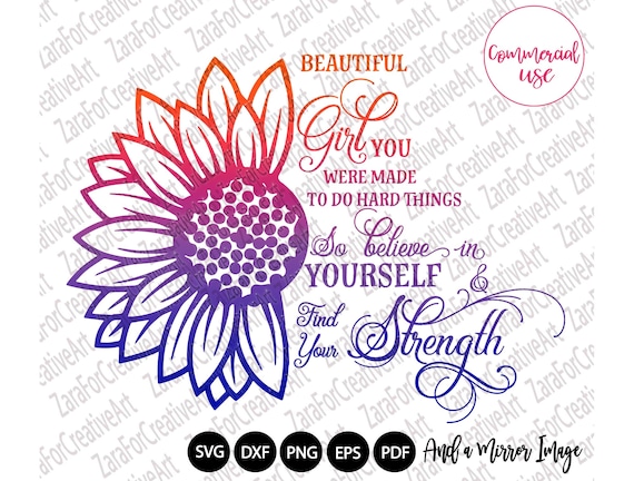 Beautiful Girl Svg Sublimation Design You Were Made To Do Etsy