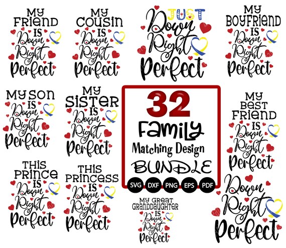 32 Family Down Syndrome Design Svg Down Right Perfect Svg Etsy