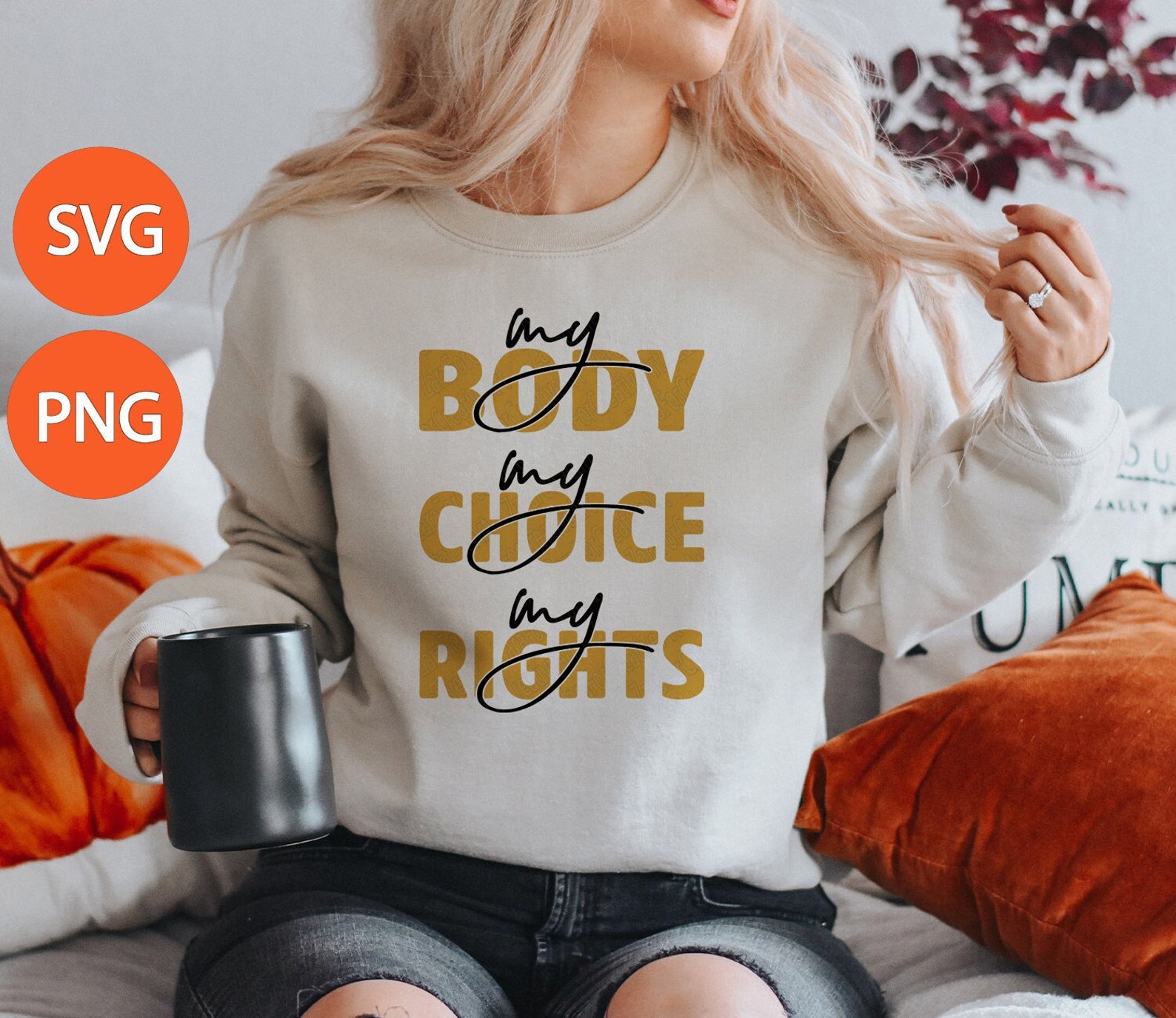 My Body My Choice My Rights SVG PNG Pro Choice Ruth Bader - Etsy