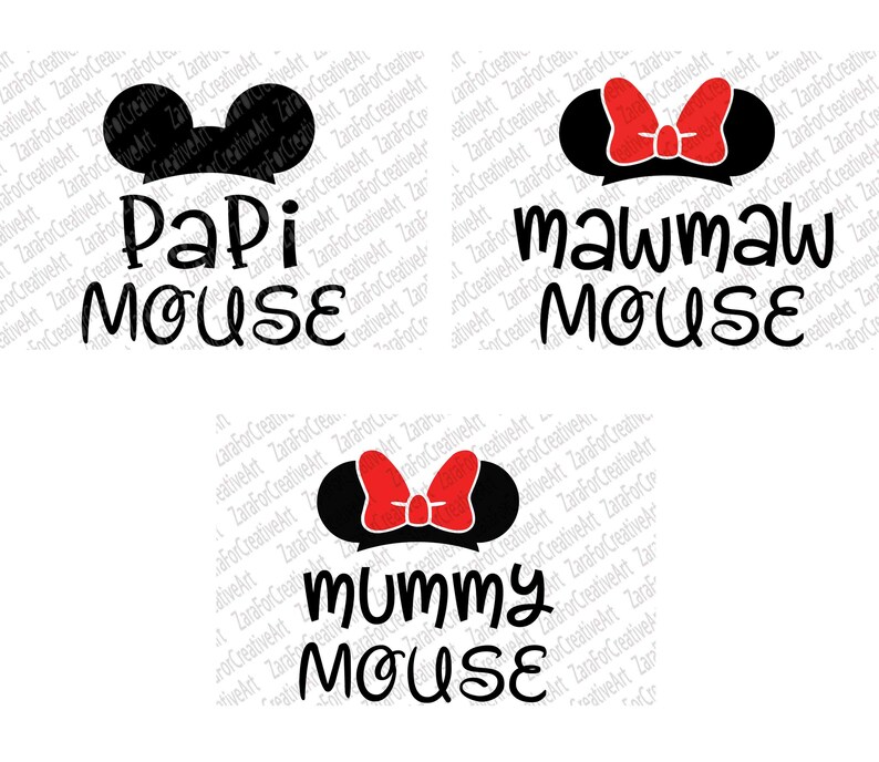 Download Disney Family bundle SVG Mama Mouse family matching ...