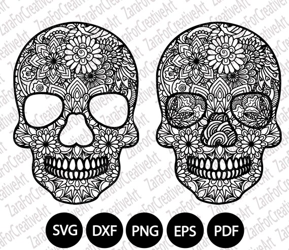 Download Skull Svg Sugar Skull Svg Skull Clipart Mandala Skull Svg Etsy