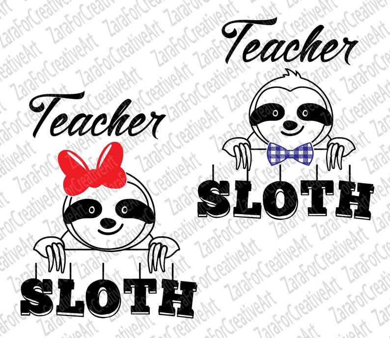Download Sloth SVG family matching set svg set of 28 design Sloth | Etsy