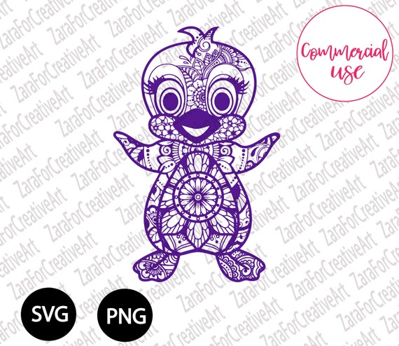 Download Penguin Mandala Svg Penguin Zentangle Svg Penguin Svg Penguin Etsy