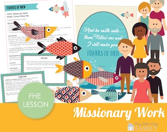 Fishers of Men Family Home Evening Lesson Plan DIGITAL Instant Download Lesson Kit Missionary Work | Come Follow Me DIY PRINTABLE