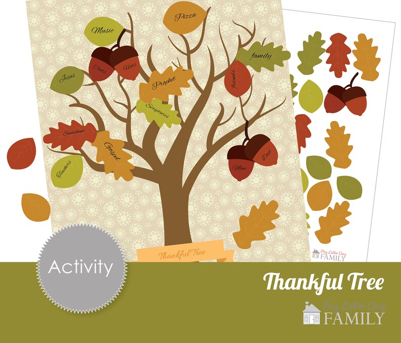Printable Grateful Tree, Blessings and Thanksgiving Graude Tree graphic about Thankful Tree Printable named Printable Grateful Tree, Blessings and Thanksgiving Graude Tree