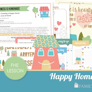 Happiness is Homemade Family Home Evening Lesson Plan Downloadable Lesson Kit | Come Follow Me Love at Home - DIY PRINTABLE