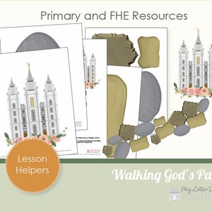 Walking God&#39;s Path, or Pathway to the Temple Lesson Resources for FHE and Primary - DIY PRINTABLE