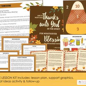 Thanksgiving FHE Lesson Plan With Graphics DIGITAL Printable Family Home Evening Lesson Topic: Thankful DIY Printable image 4