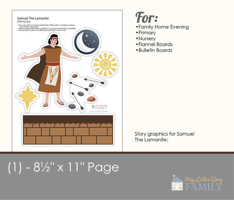 Samuel the Lamanite Book of Mormon Story Graphics, Printable DIGITAL ...