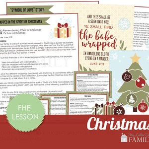 Christmas Family Home Evening Lesson Plan Printable DIGITAL Instant Download  Lesson Kit Wrapped in the Spirit of Christmas - DIY PRINTABLE