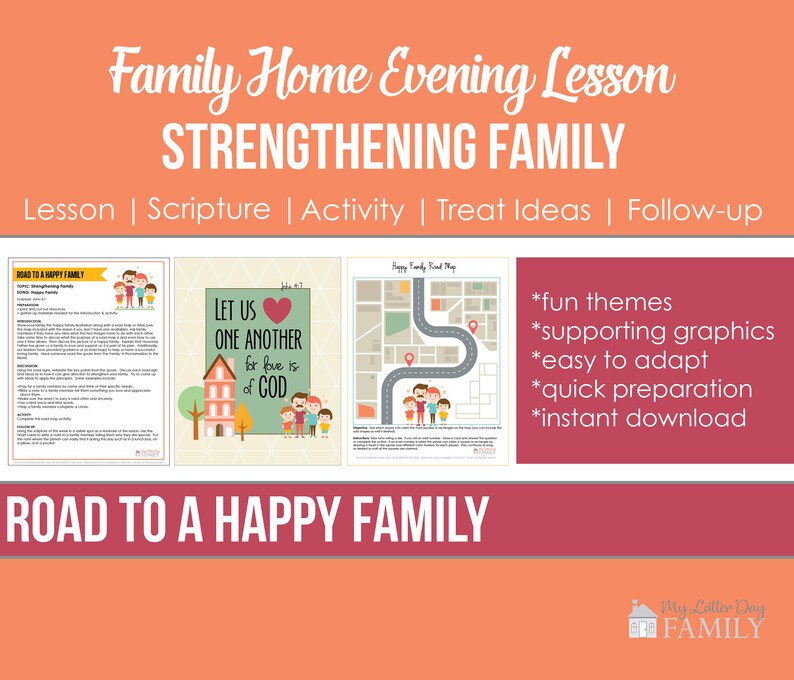Family Home Evening Lesson Plan Printable DIGITAL Instant Etsy