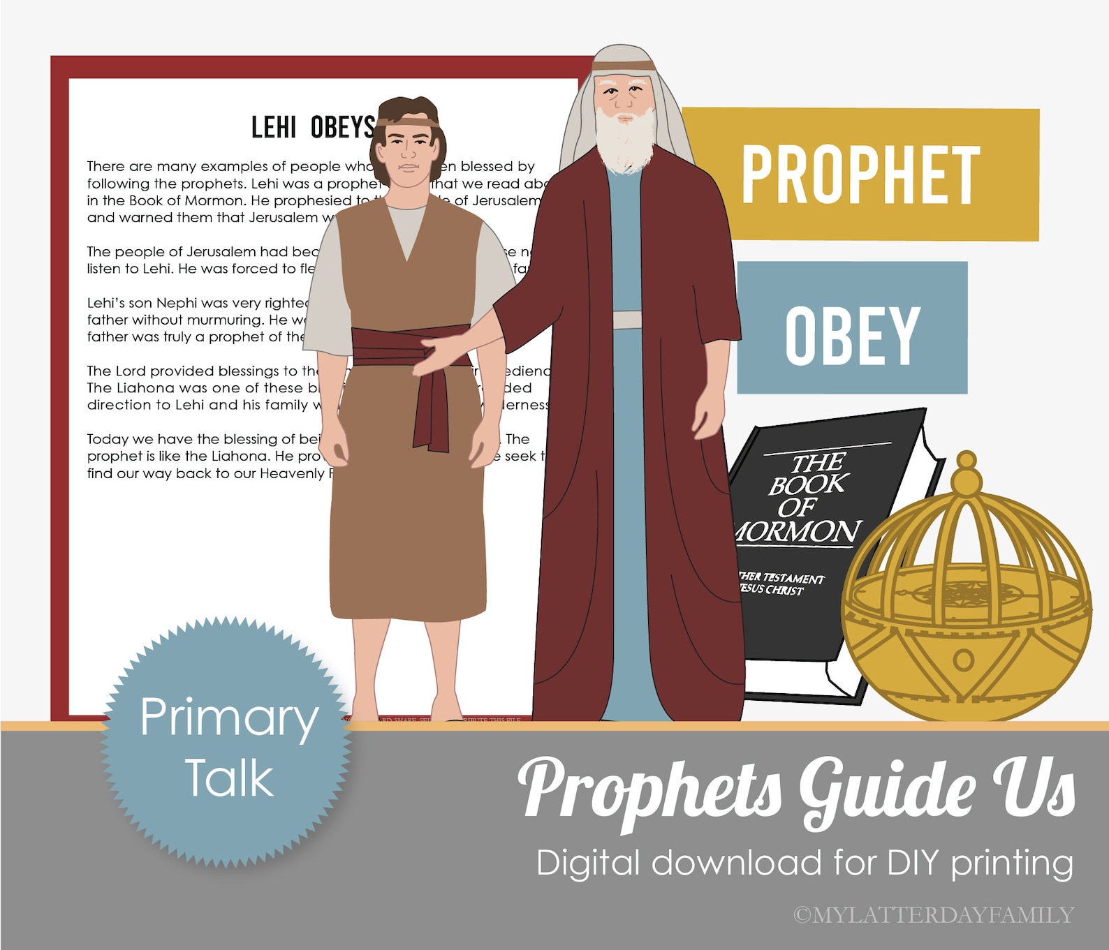 LDS Primary Talk Printable With Graphics Topic Follow the Etsy