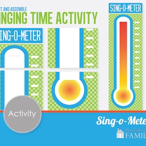 Music Time Activities Printable Sing-O-Meter Singing Time Helps Temperature Gauge - DIY PRINTABLE