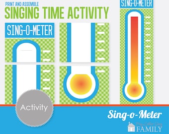 Music Time Activities Printable Sing-O-Meter Singing Time Helps Temperature Gauge - DIY PRINTABLE