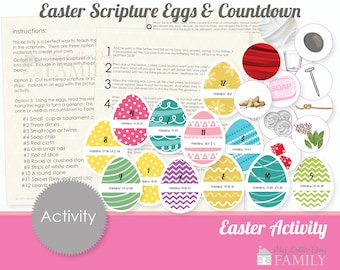 Printable Scripture Eggs Activity, Easter Egg Hunt - DIY PRINTABLE