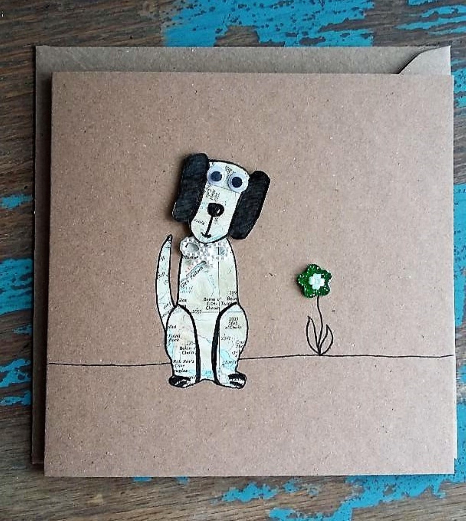 Greetings Card Unique Handmade and Original Using Vintage Map Etsy