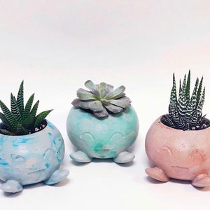 Radish Concrete Planter LARGE Pokemon Air Plant Holder Fan Art Home Decor Marble Cement Succulent Pot image 3