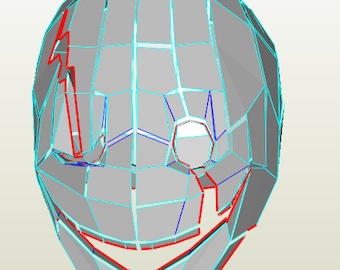 Archivo de pepakura de Gaster Undertale mascarilla DOP