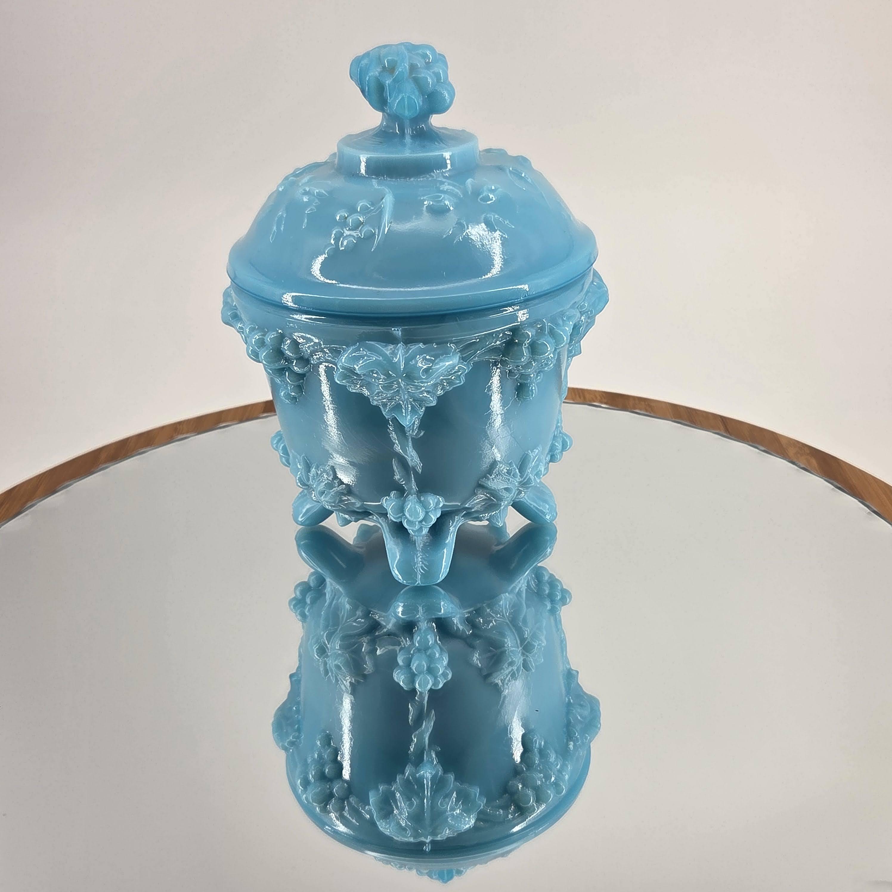 Portieux Vallerysthal French Opaline Blue - Etsy