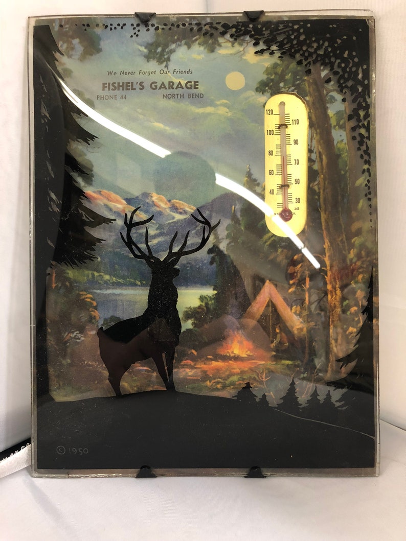 Advertising Sihouette Picture Frame w Themometer