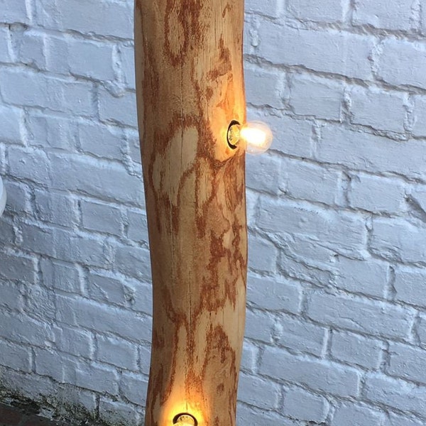 Lampe de branche en bois d’origine