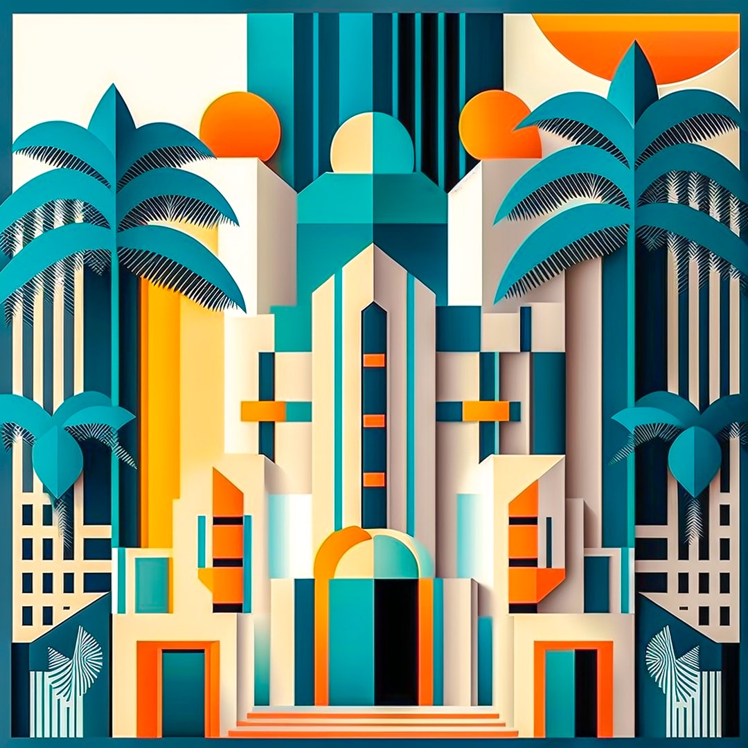 2,800+ Palm Art Deco Stock Illustrations, Royalty-Free Vector Graphics ...