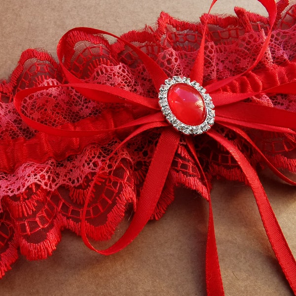 Red Prom Garter Etsy