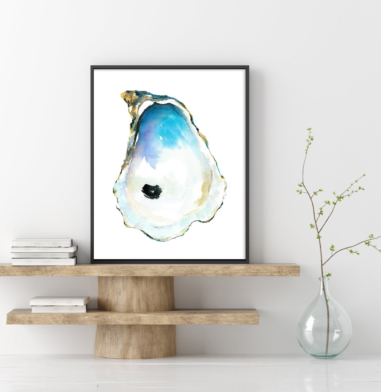 Ostra acuarela pintura impresión de arte arte de la pared | Etsy