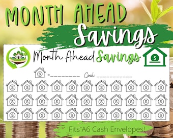 Mini tracker per i risparmi del mese successivo per il budget di cassa/adatto per buste A6
