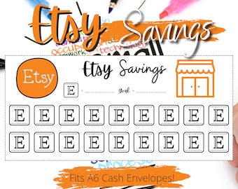 Etsy サポート貯蓄、現金予算管理用ミニトラッカー | A6 封筒にフィット
