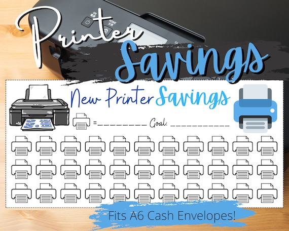 New Printer Savings, Mini Tracker for Cash budgeting | Fits A6 Envelopes