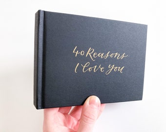 Book of Reasons Why We / I Love you / Handwritten / Personalised Gift / For Mum / For Dad / Husband / Wife / Grandmother / Grandad