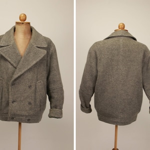 1970s Jeager Men&#39;s Grey Wool Coat