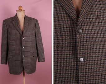 1990&#39;s BUBERRY Houndstooth Tweed Jacket